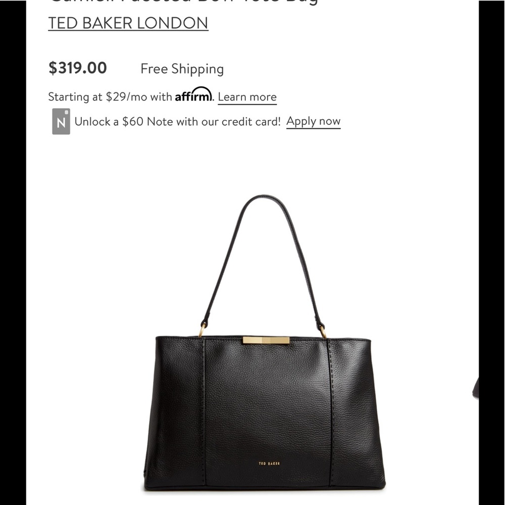 Ted Baker faceted bow tote